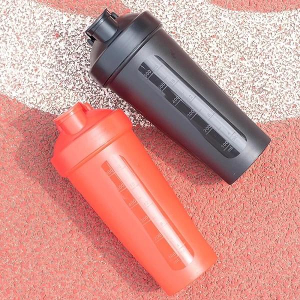 600ml Protein Shaker Bottle - Black, Red, White, Blue