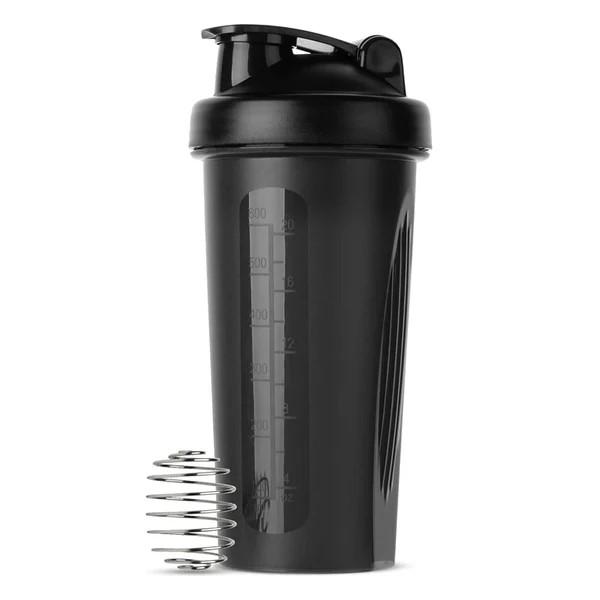 600ml Protein Shaker Bottle - Black, Red, White, Blue